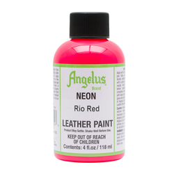 Angelus Neon Acrylic Leather Paint Rio Red 120, 118 ml Angelus Neon Acrylfarben