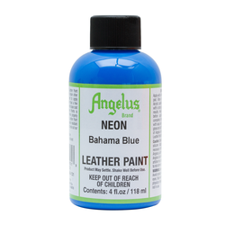 Angelus Neon Acrylic Leather Paint Bahama Blue 131, 118 ml Angelus Neon Acrylfarben